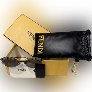 Fendi Butterfly Polka Dot Sunglasses with Mirrored Lenses